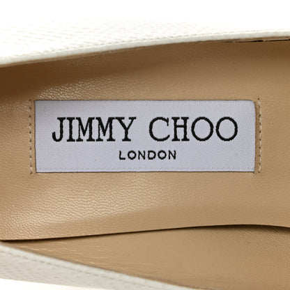 Jimmy Choo Lizard Embossed Anouk 120 Pumps 35.5 Latte 7 of 8