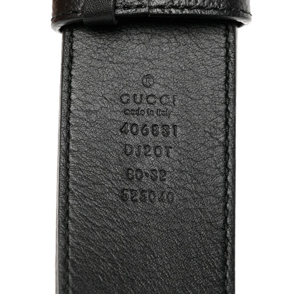 Gucci Textured Calfskin Double G 40mm Belt 80 32 Black 4 of 6