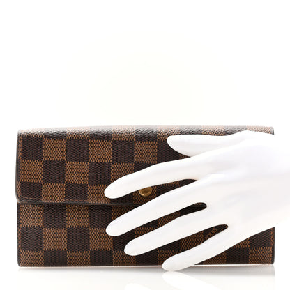Louis Vuitton Damier Ebene Sarah Wallet 2 of 11