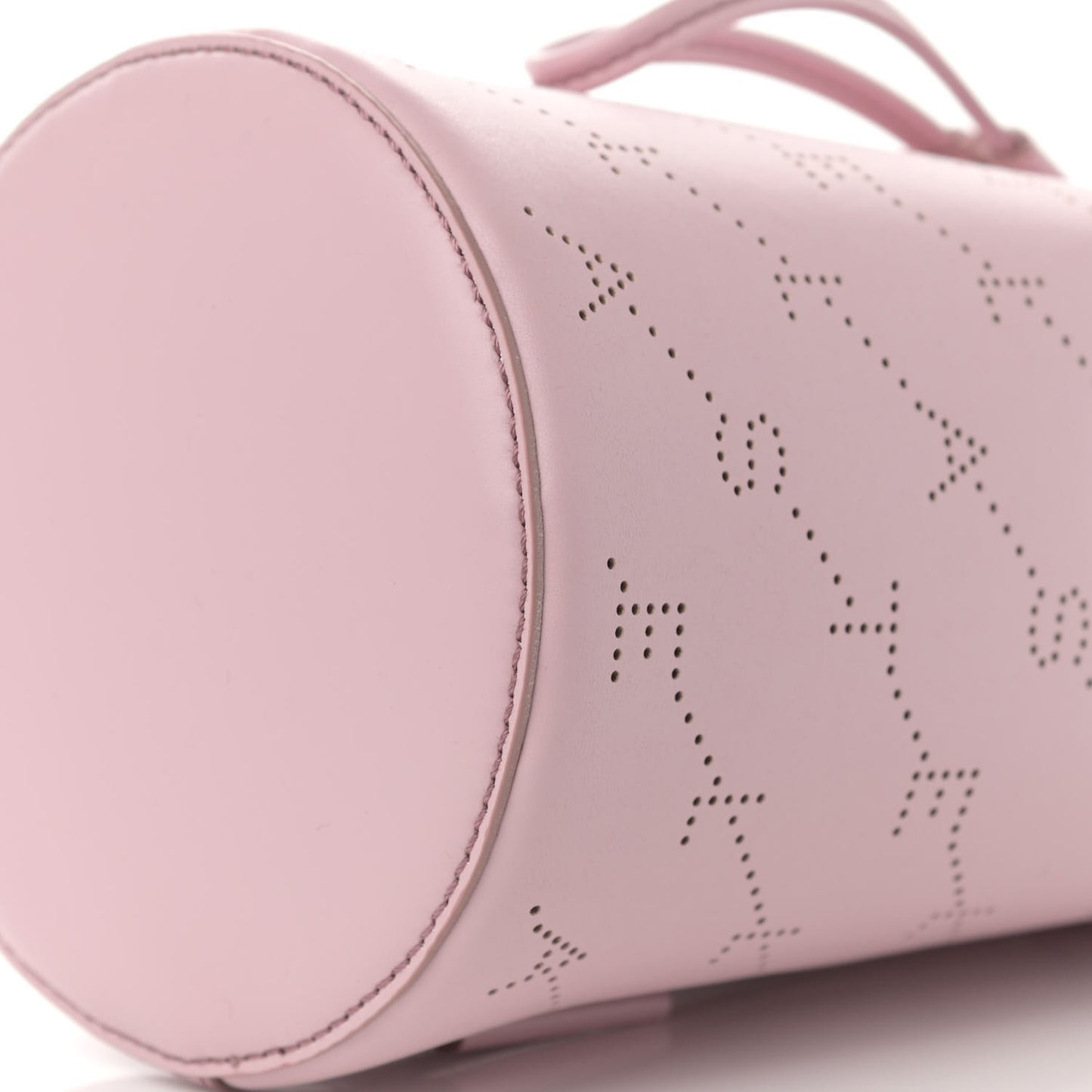 Perforated Eco Alter Nappa Mini Bucket Bag Pink