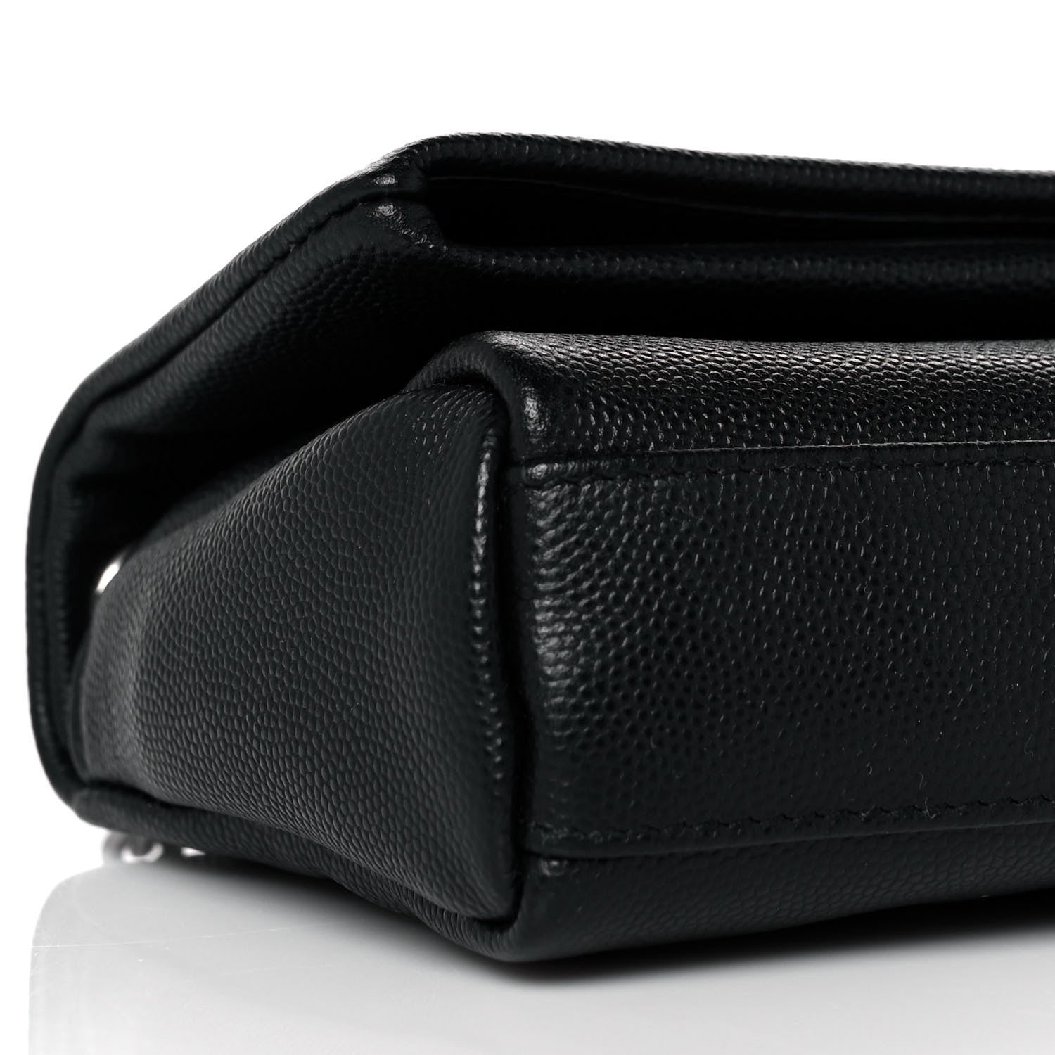 Saint Laurent Grain De Poudre Monogram Toy West Hollywood Fold-Over Bag Black 9 of 10