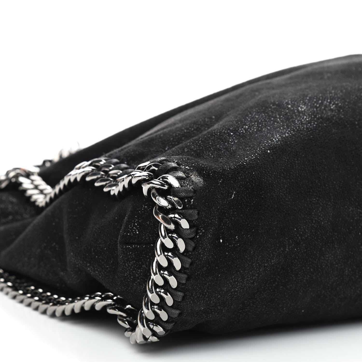 Stella McCartney Embellished Shaggy Deer Small Falabella Fold Over Tote Black 4 of 7