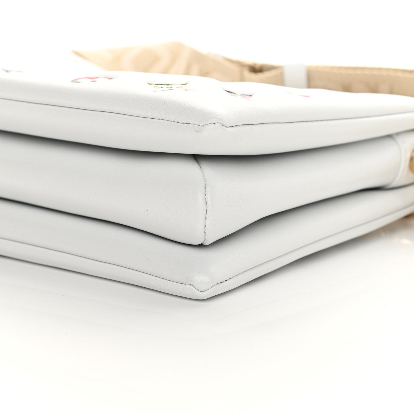 Lambskin Embossed Monogram LV Garden Coussin PM Cream