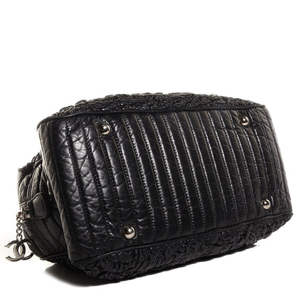 Chanel Lambskin Astrakan Bowler Black 4 of 7