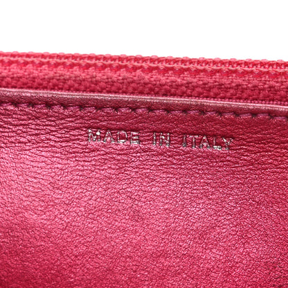 Chanel Metallic Patent Calfskin Quilted Boy Wallet On Chain WOC Fuchsia 7 of 13
