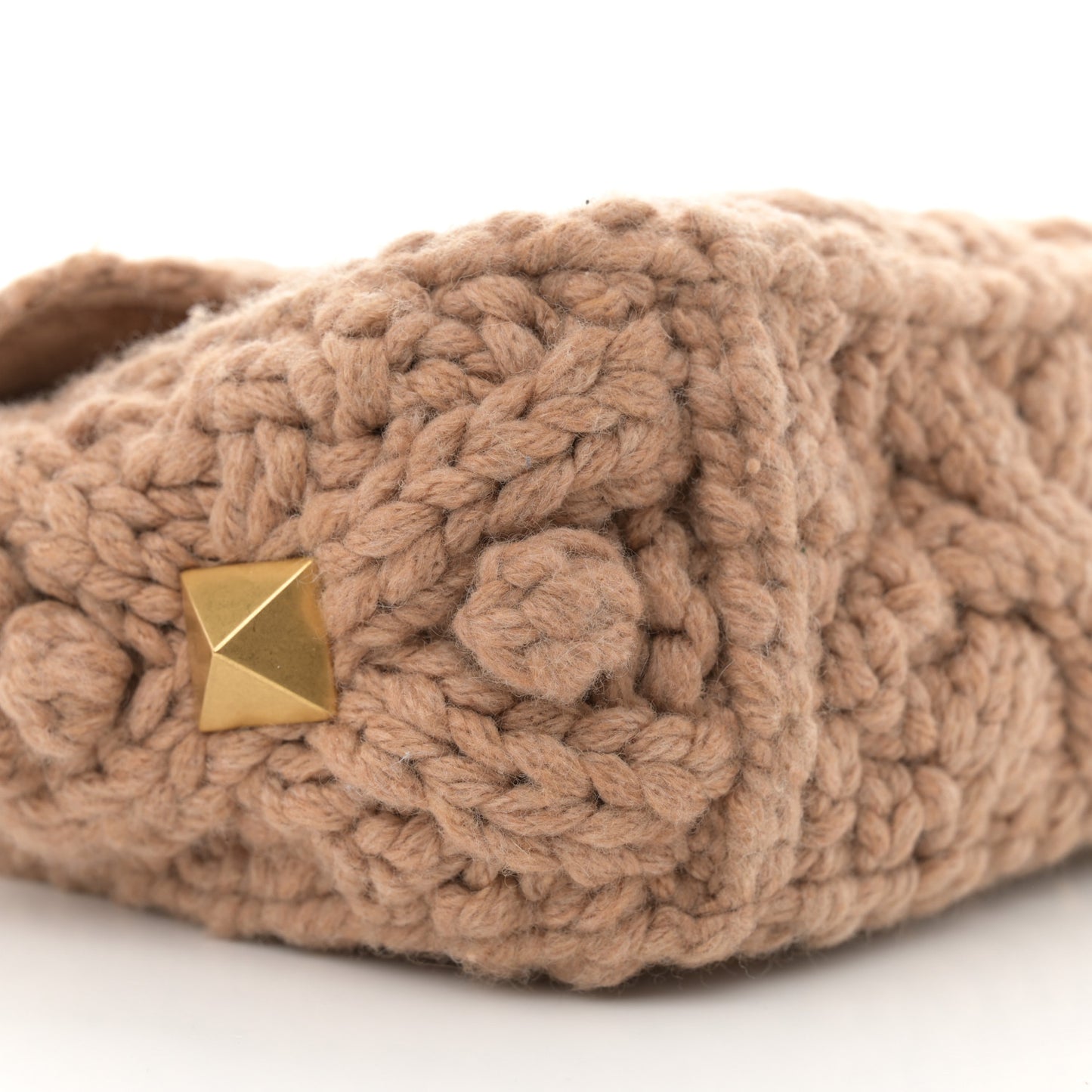 Cashmere Medium Roman Stud Shoulder Bag Brown