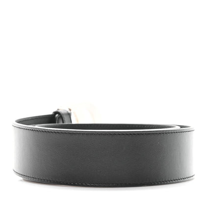 Gucci Plutone Calfskin Palladium Double G 40mm Belt 80 32 Black 2 of 4