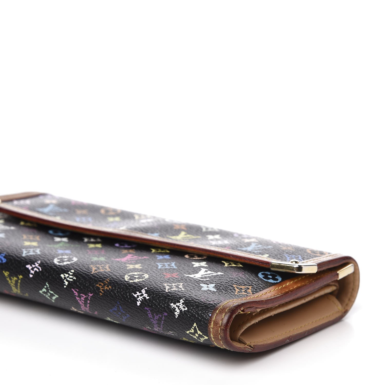 Louis Vuitton Monogram Multicolor Porte Tresor International Wallet Black 9 of 9