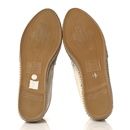 Gucci Canvas Logo Espadrilles 39.5 Greggio White 5 of 8