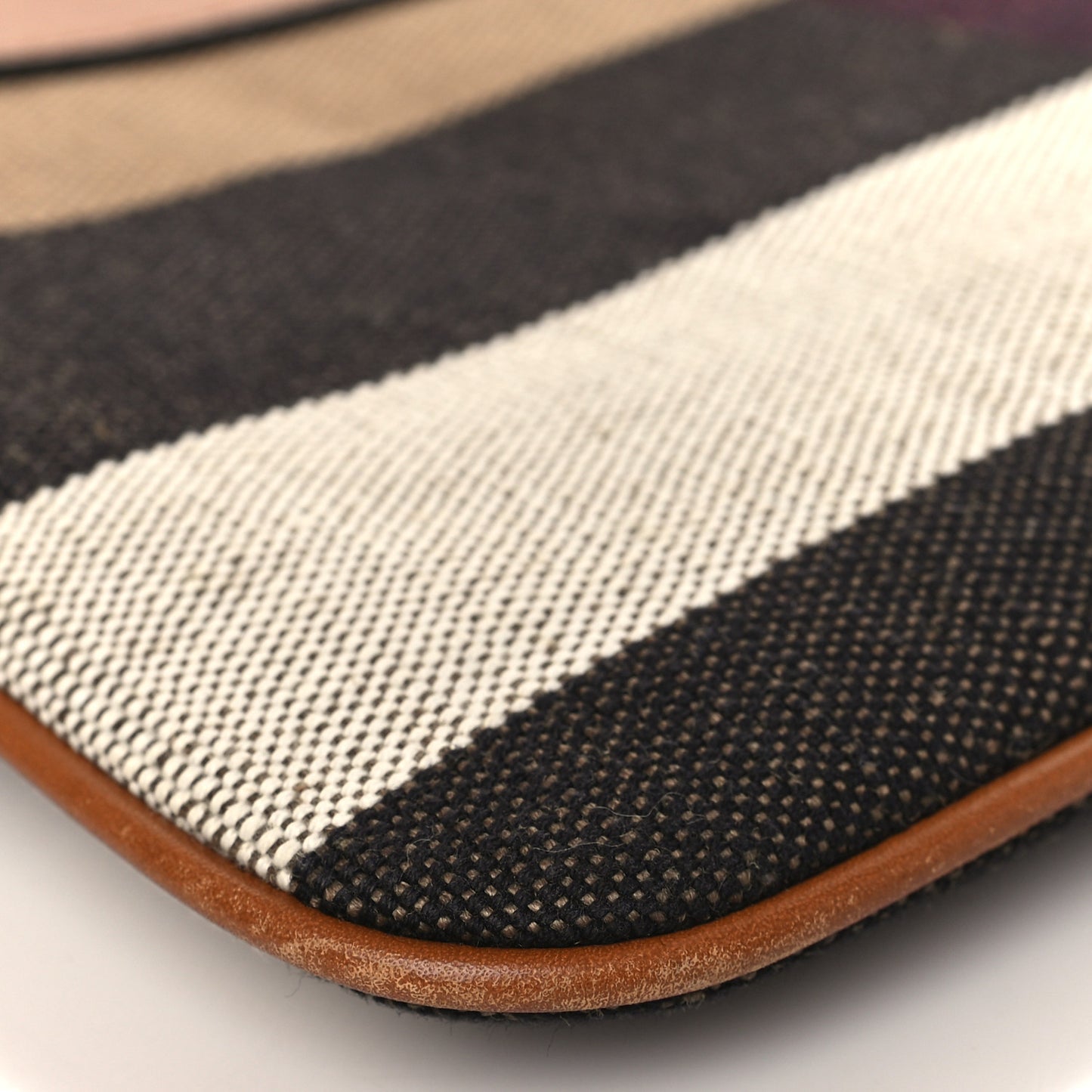 Mega Check Peyton Crossbody Clutch Bag Saddle Brown