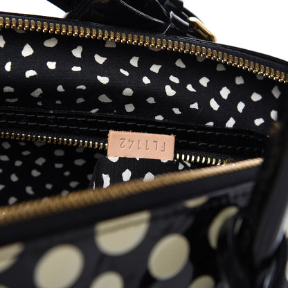 Louis Vuitton Vernis Kusama Infinity Dots Lockit MM Black 9 of 9