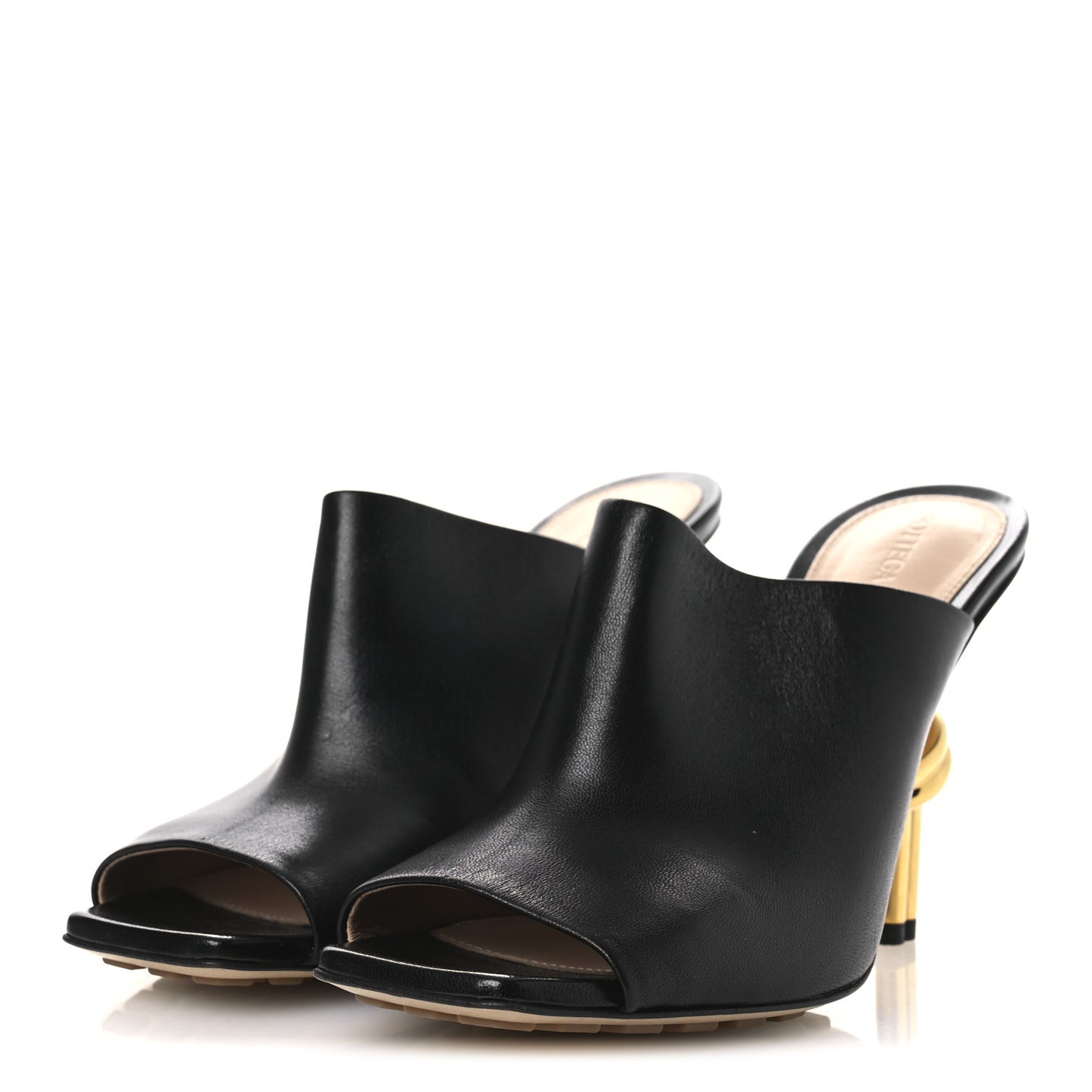 Lambskin Knot Mule Sandals 37 Black