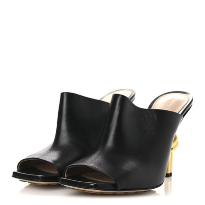 Bottega Veneta Lambskin Knot Mule Sandals 37 Black 4 of 9