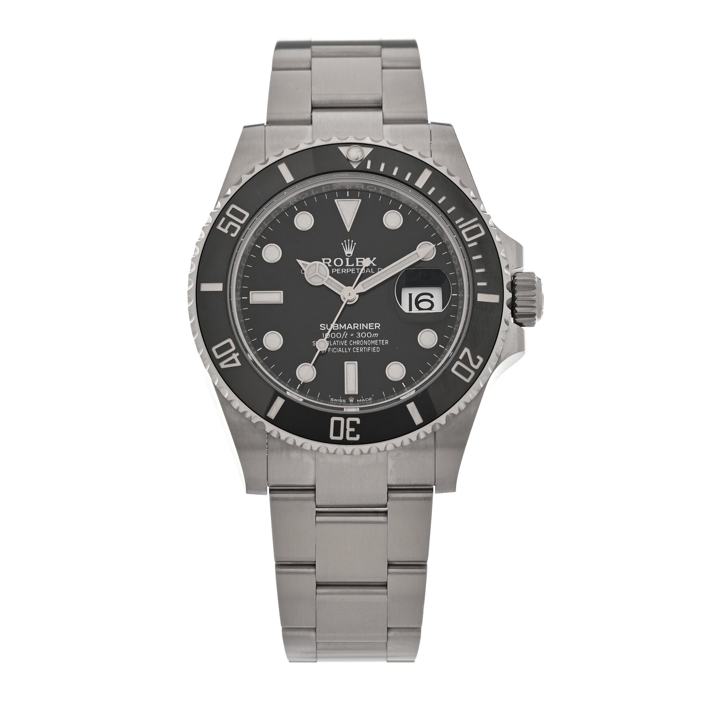 Stainless Steel 41mm Oyster Perpetual Submariner Date Watch Black 126610LN