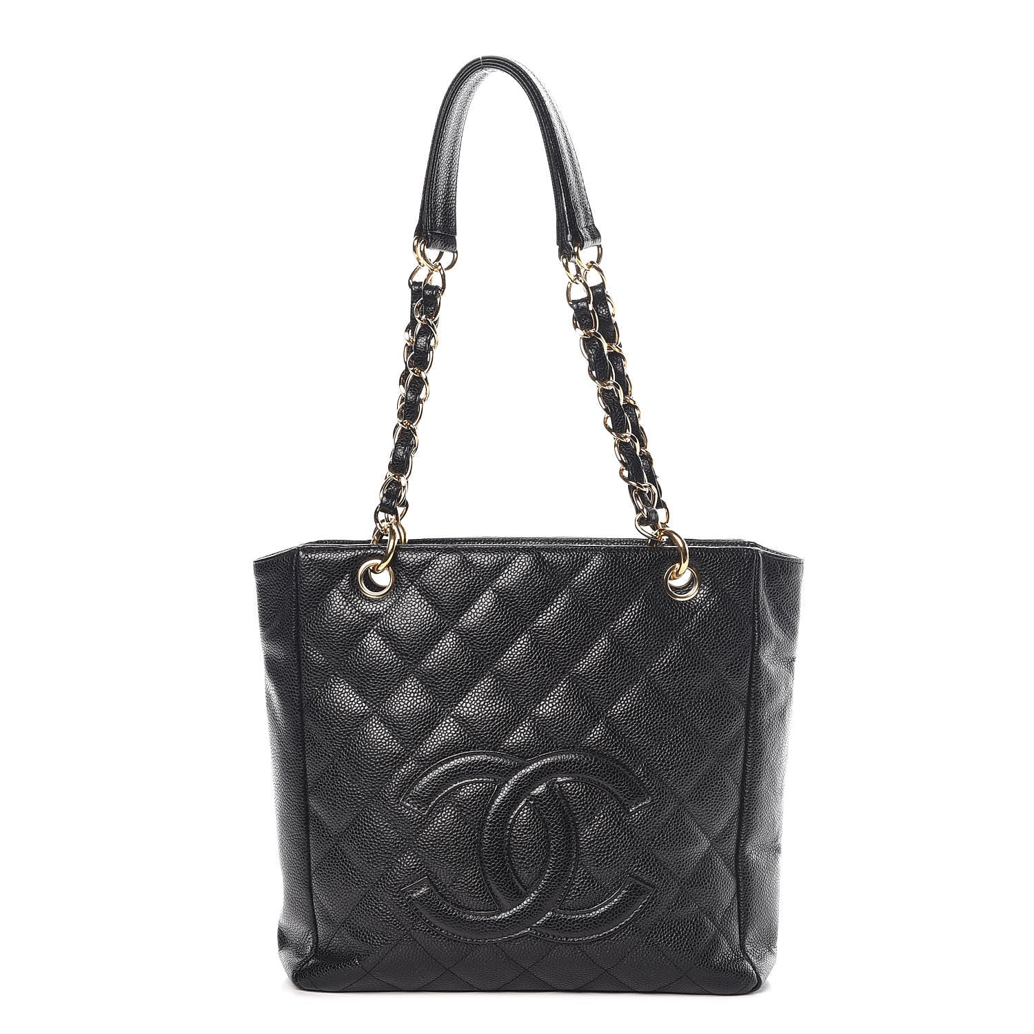Chanel Caviar Quilted Petit Shopping Tote PST Black 1 of 8