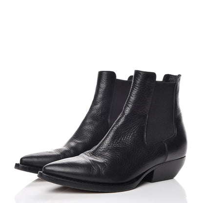 Saint Laurent Calfskin Theo Chelsea Ankle Boots 36.5 Black 3 of 15
