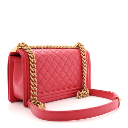 Chanel Caviar Quilted Medium Boy Flap Red 3 of 11