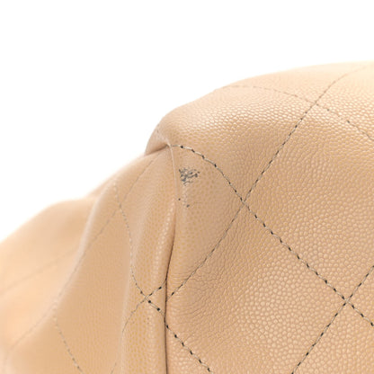 Chanel Caviar Stitched Large Shopping Tote Beige 10 of 12