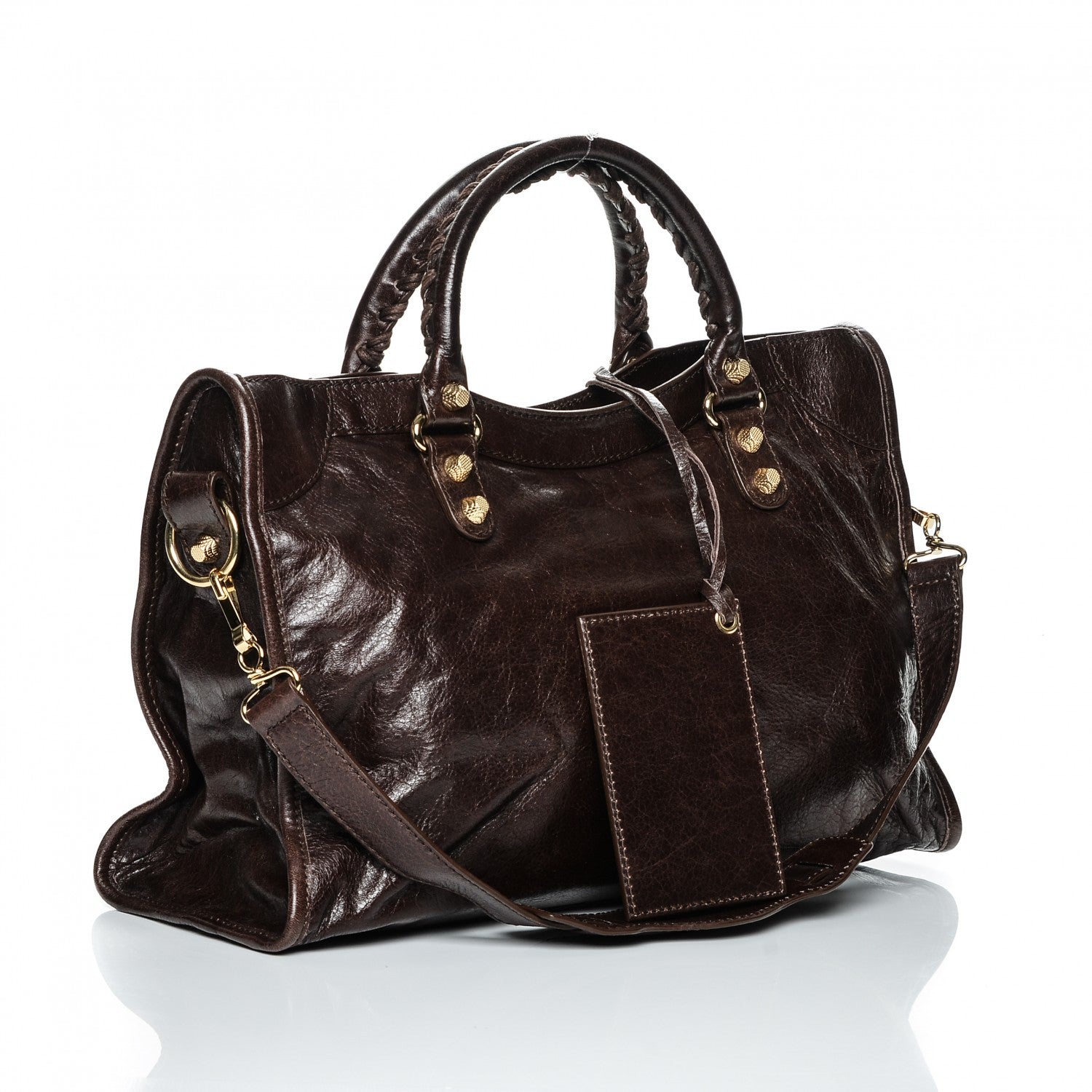 Balenciaga Agneau Giant 12 Gold Hardware City Cigare Fonce 3 of 7