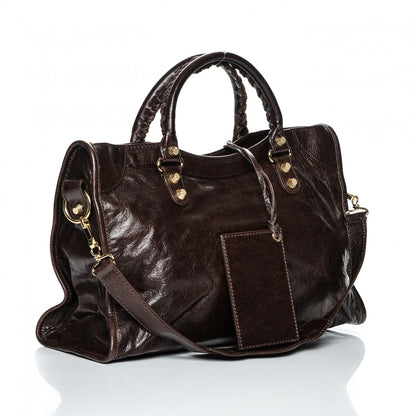 Balenciaga Agneau Giant 12 Gold Hardware City Cigare Fonce 3 of 7