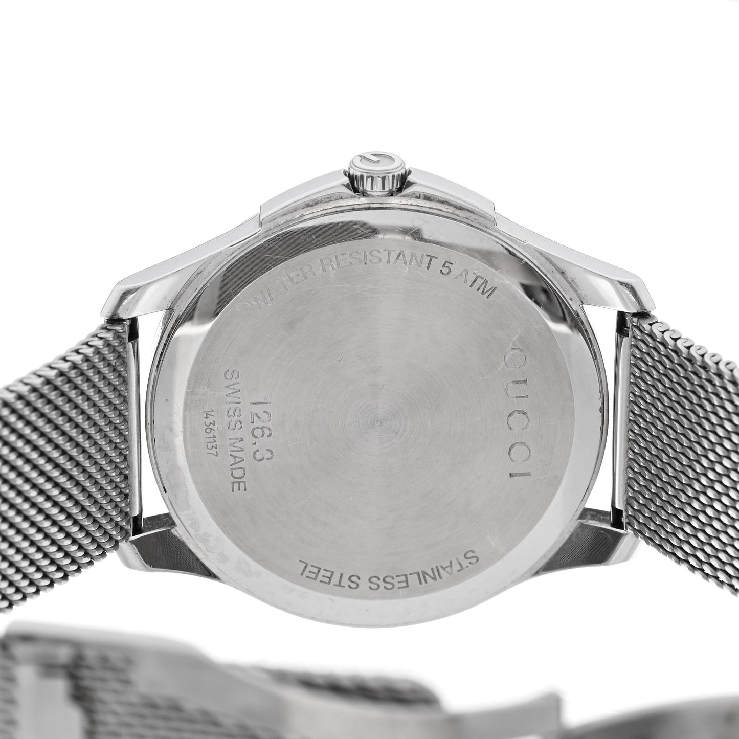 Stainless Steel Diamond 40mm G-Timeless Mesh Quartz Watch Black