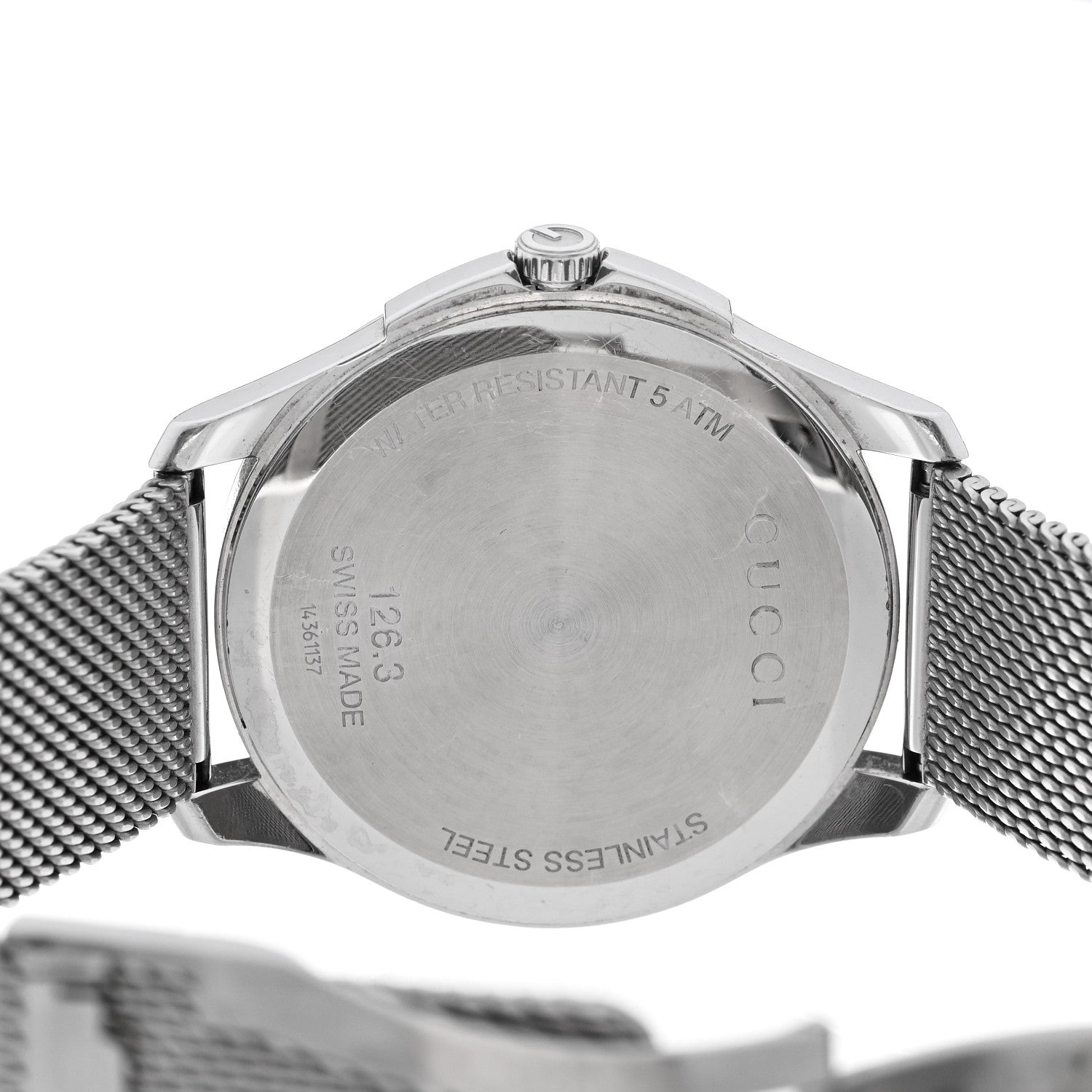Gucci Stainless Steel Diamond 40mm G-Timeless Mesh Quartz Watch Black 4 of 4