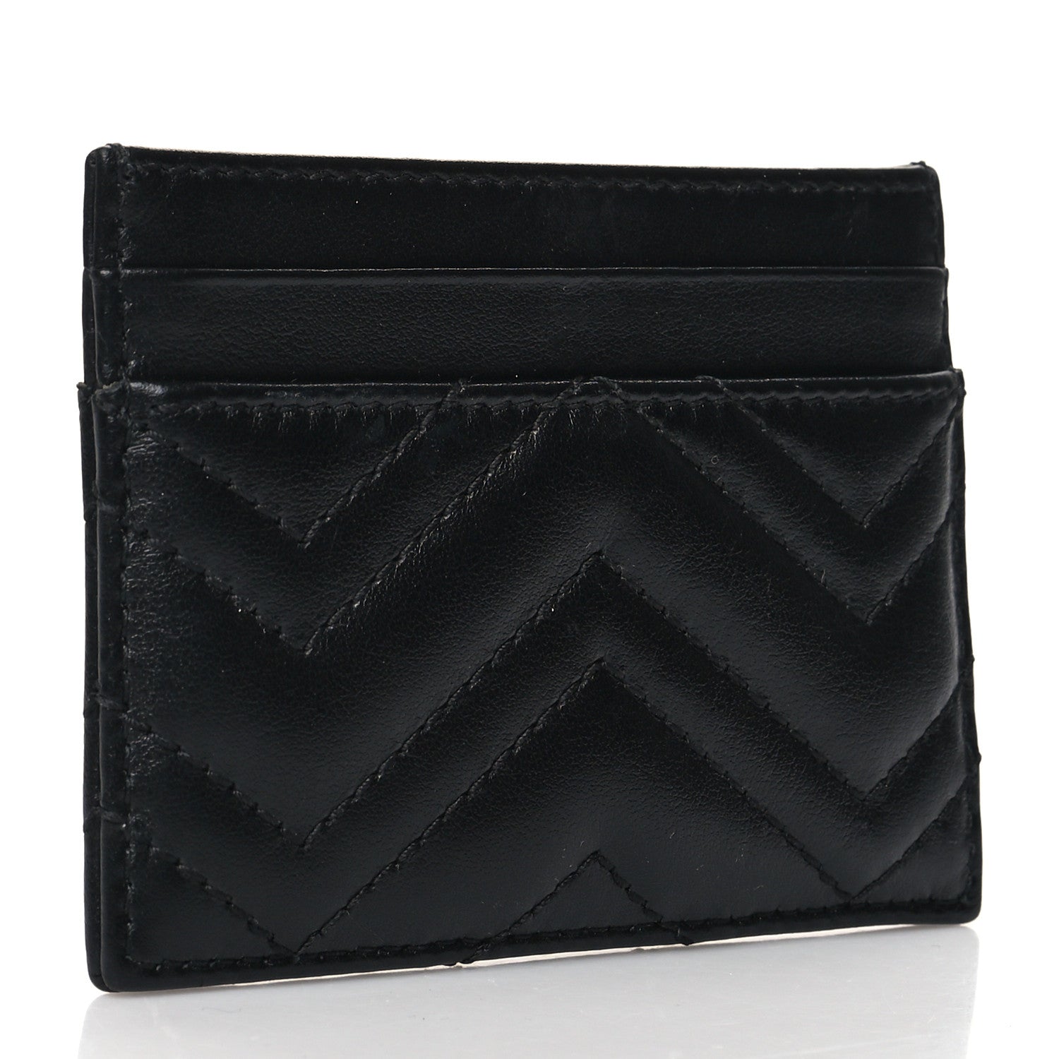 Gucci Calfskin Matelasse GG Marmont Card Holder Black 3 of 9