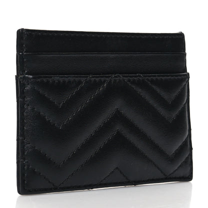Gucci Calfskin Matelasse GG Marmont Card Holder Black 3 of 9