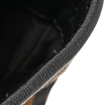 Fendi Zucca Vitello Elite Medium Roll Tote Tobacco Black 14 of 15