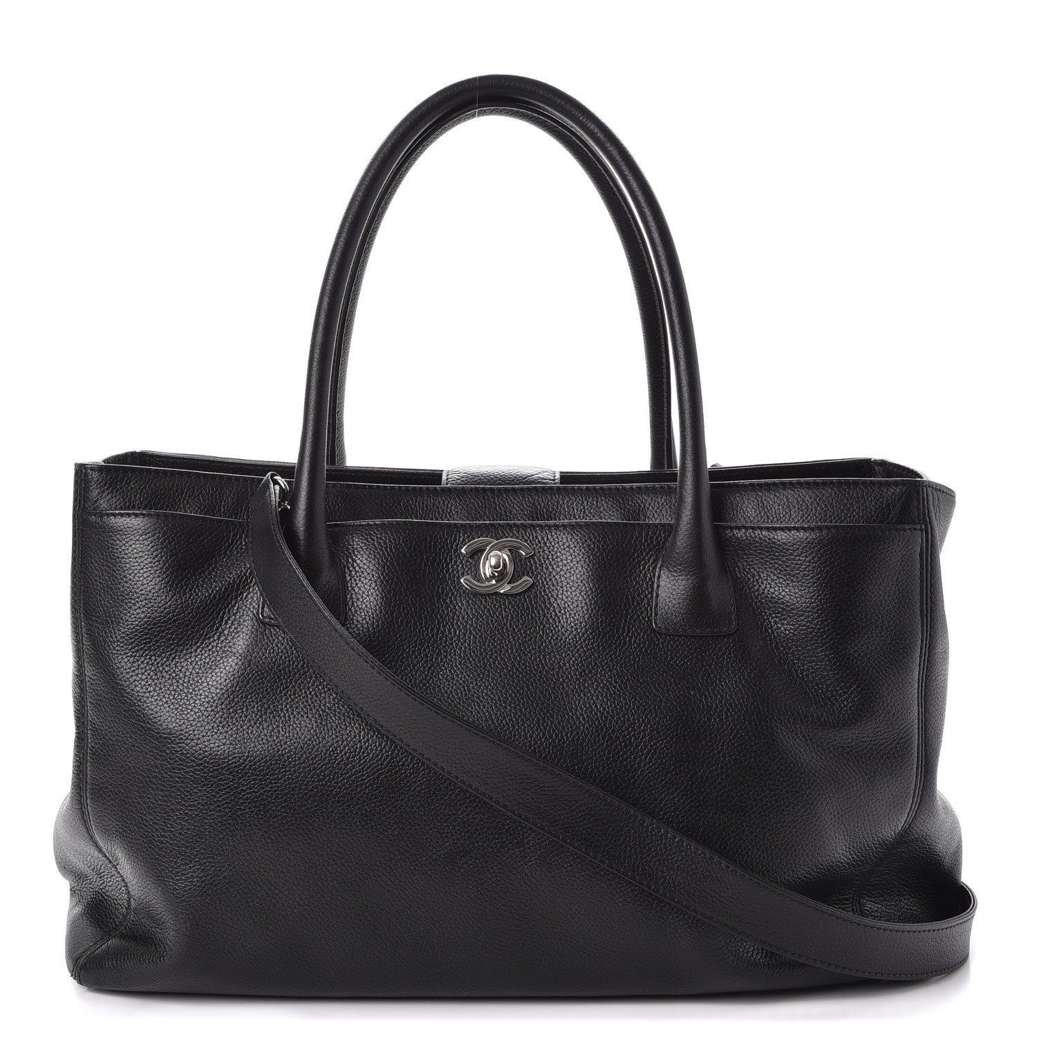 Chanel Calfskin Cerf Executive Shopper Tote Black 1 of 14