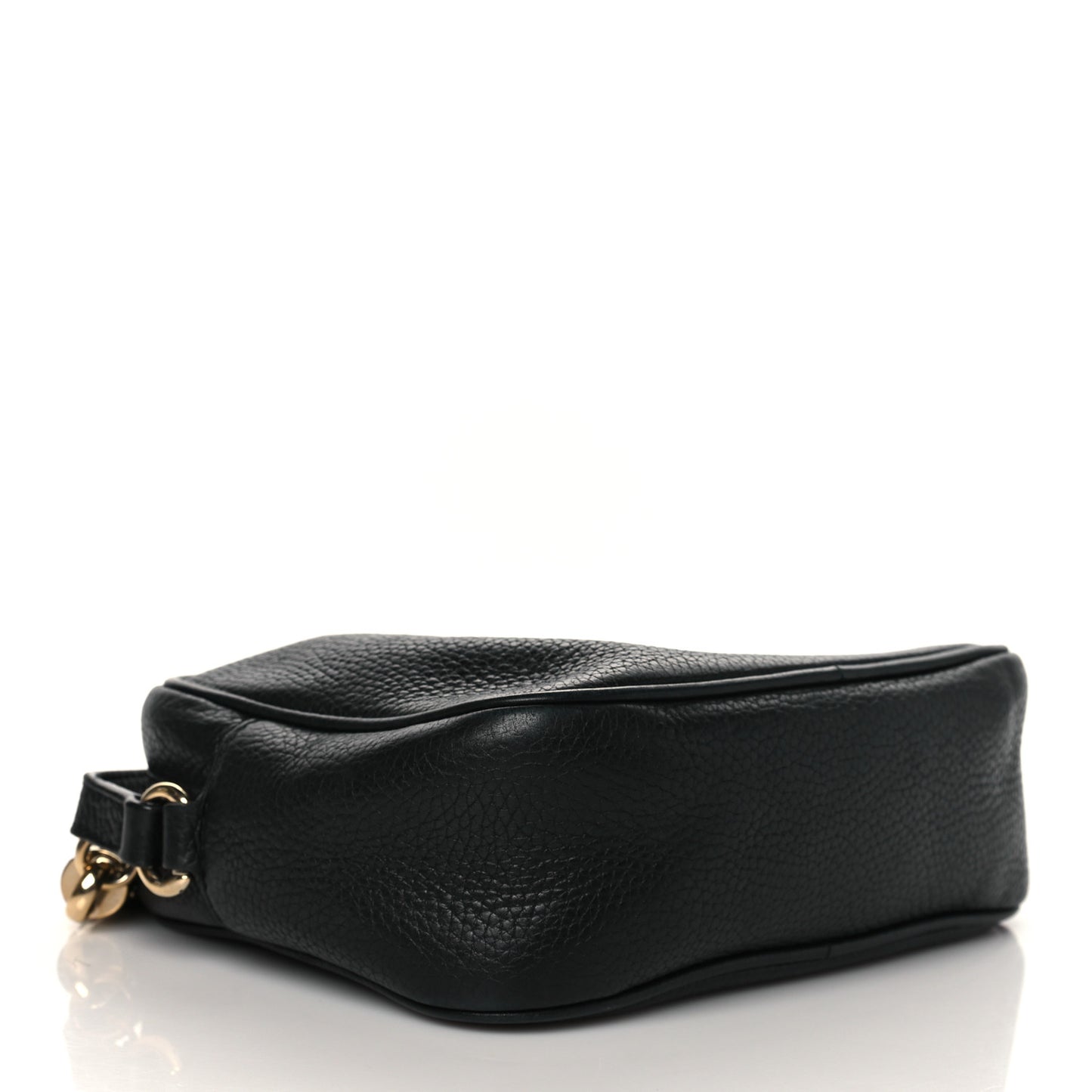 Pebbled Calfskin Small Soho Disco Bag Black