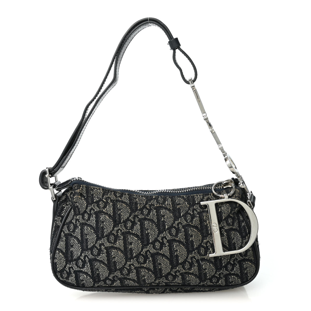 Christian Dior Monogram Shoulder Bag Pochette Blue 1 of 10