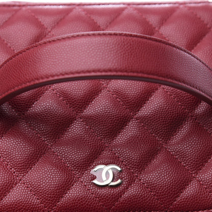 Chanel Caviar Quilted Large Vanity Pouch Red 9 of 10
