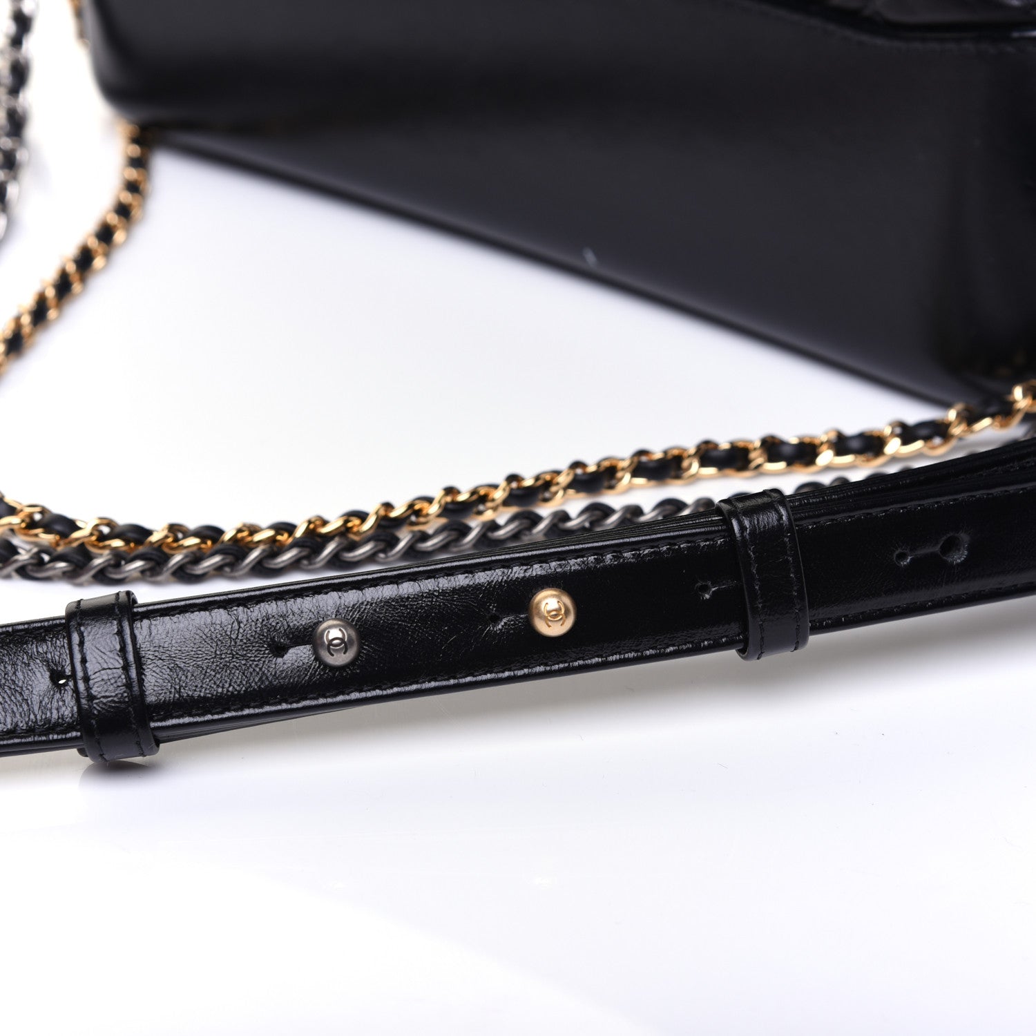 Chanel Aged Calfskin Quilted Medium Gabrielle Hobo Black 16 of 18