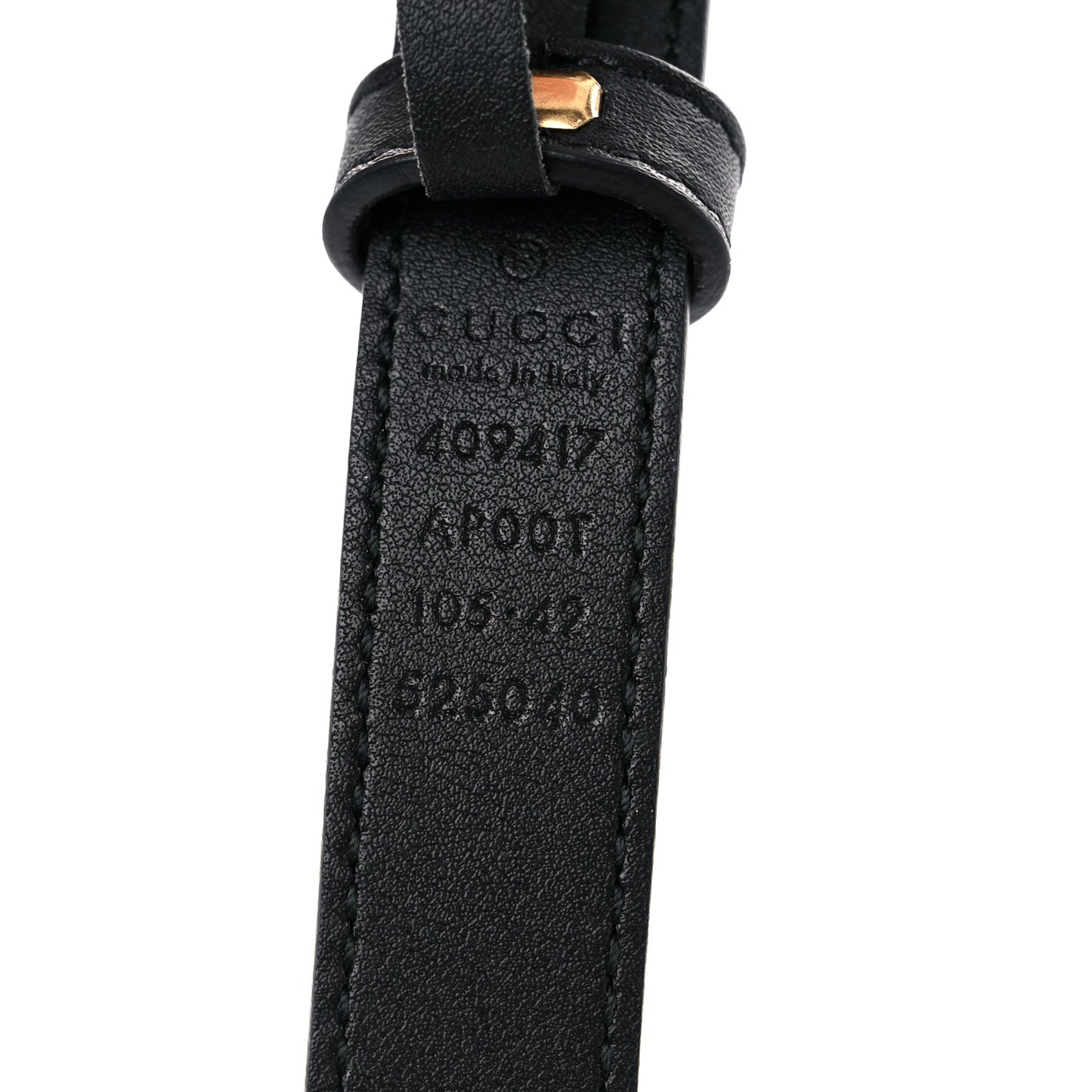Calfskin Double G 20mm Belt 105 42 Black