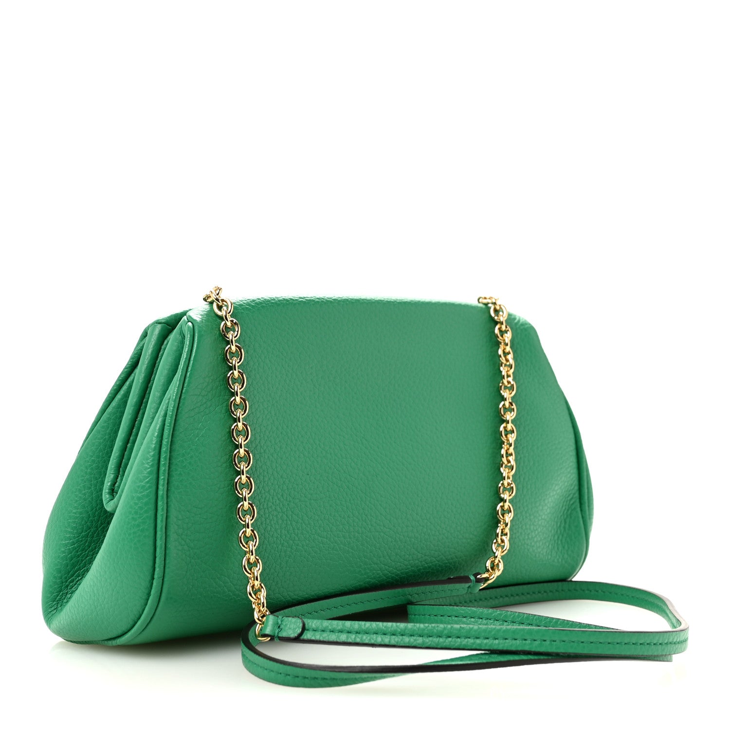 Salvatore Ferragamo Eram Calfskin Gancini Mini Clutch Smeraldo 3 of 10