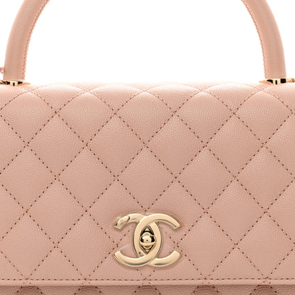 Chanel Caviar Quilted Small Coco Handle Flap Light Pink 5 of 11