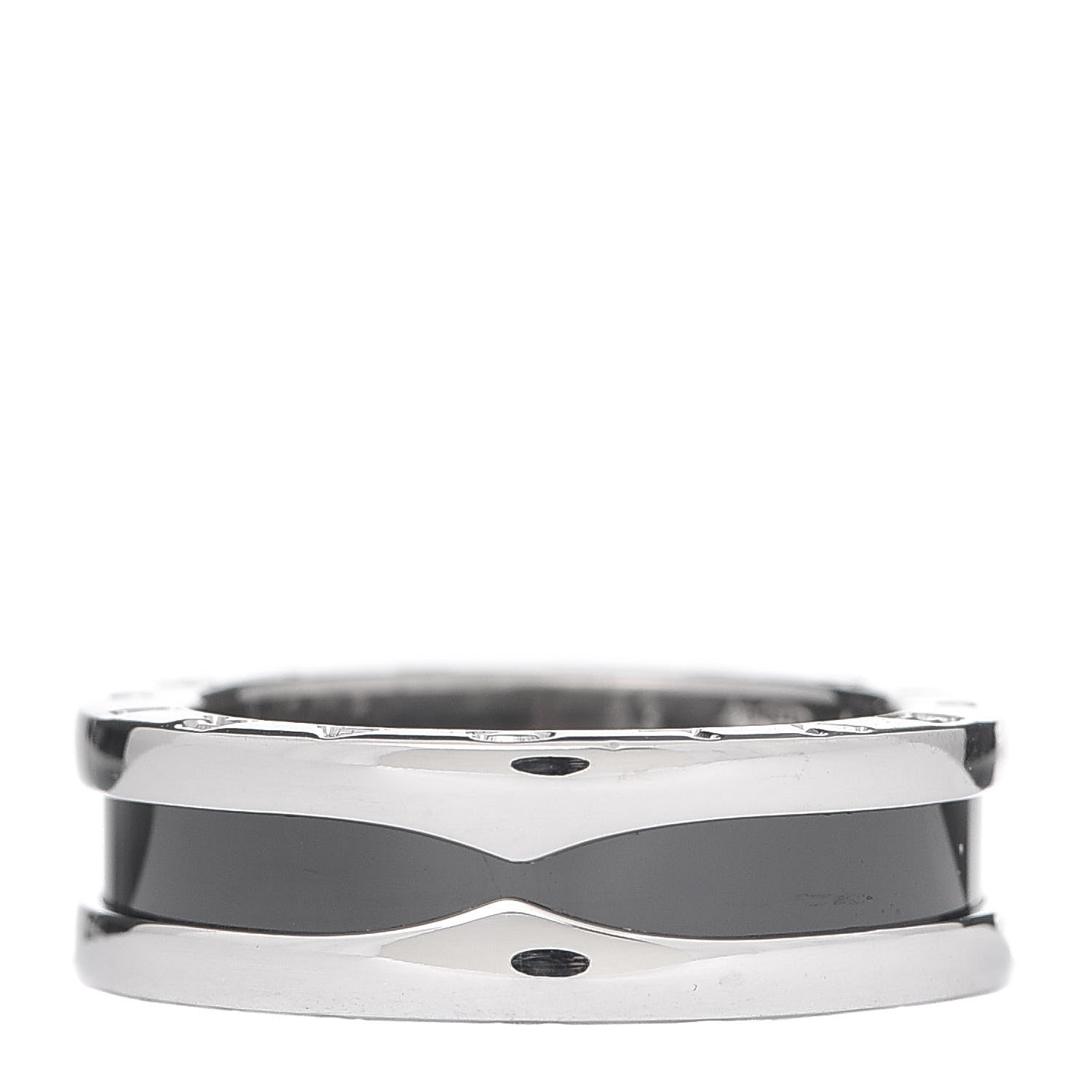 Bulgari Sterling Silver Ceramic Save The Children One-Band Ring 53 6.5 1 of 7