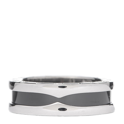 Bulgari Sterling Silver Ceramic Save The Children One-Band Ring 53 6.5 1 of 7