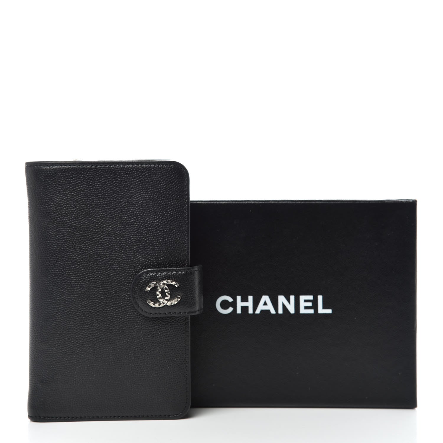 Chanel Caviar Sevruga Large Zip Pocket Wallet Black 11 of 11