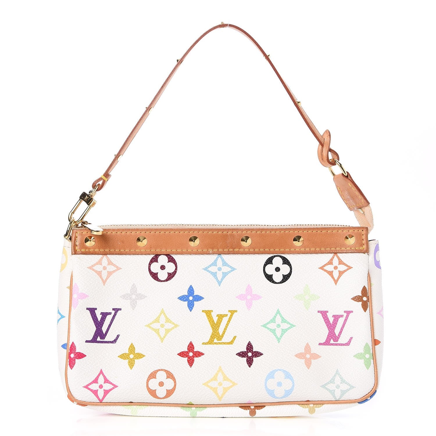 Louis Vuitton Monogram Multicolor Pochette Accessories White 1 of 7