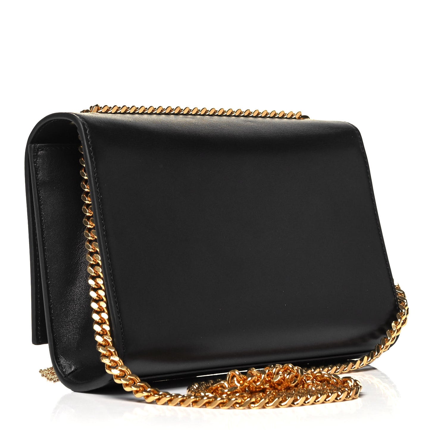 Calfskin Small Classic Monogram Kate Tassel Satchel Black