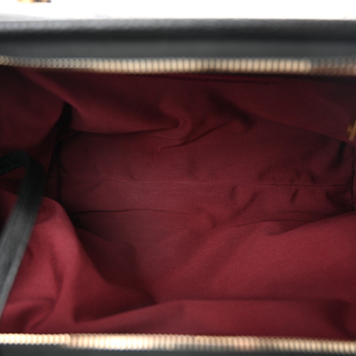 Shiny Caviar Quilted Large Bowling Bag Black