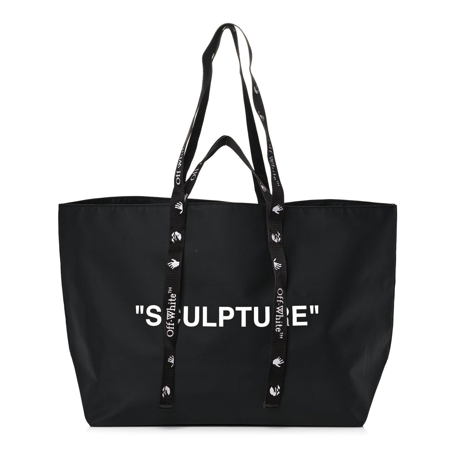 Nylon Sculpture Tote Bag Black