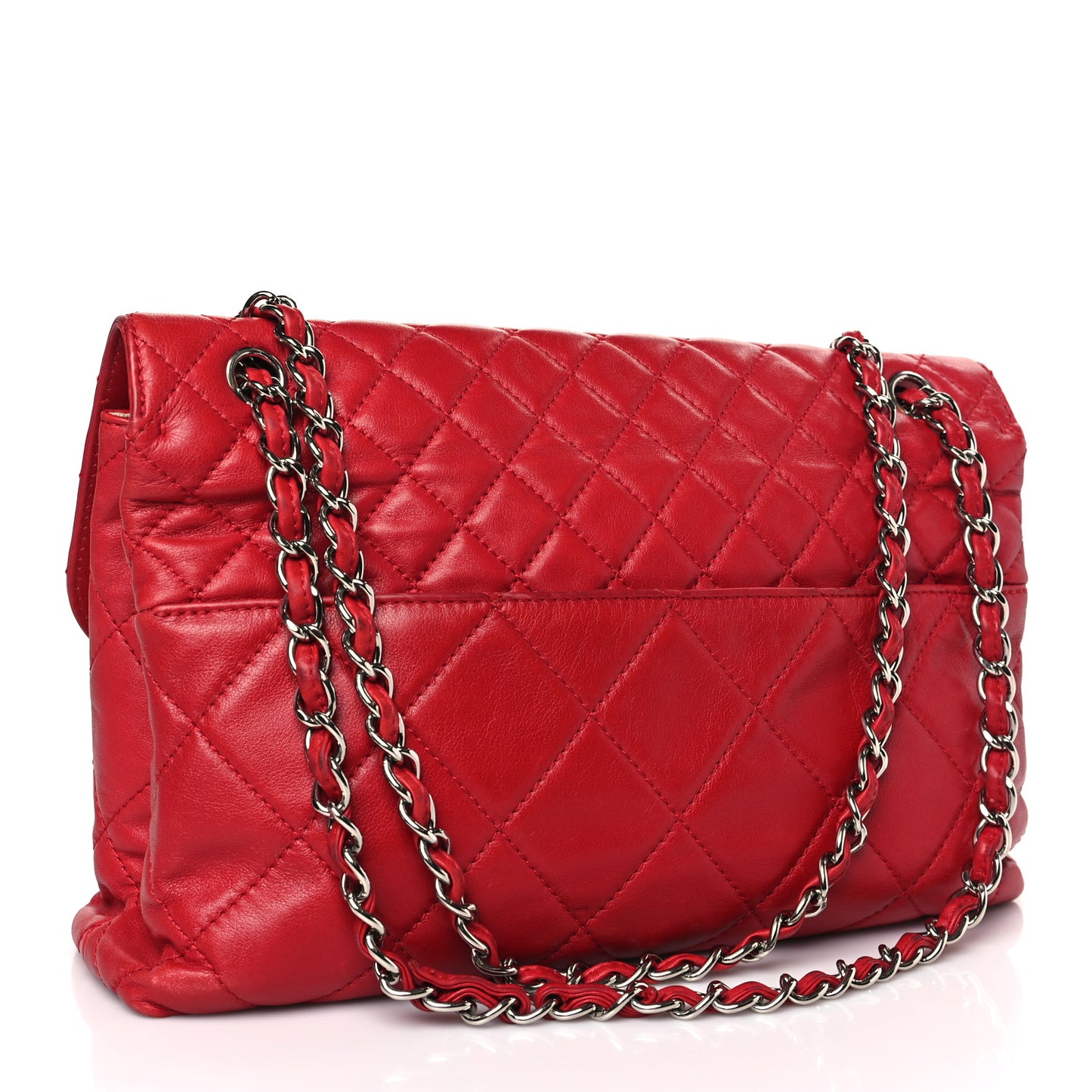 Calfskin Quilted In the Business Flap Bag Red