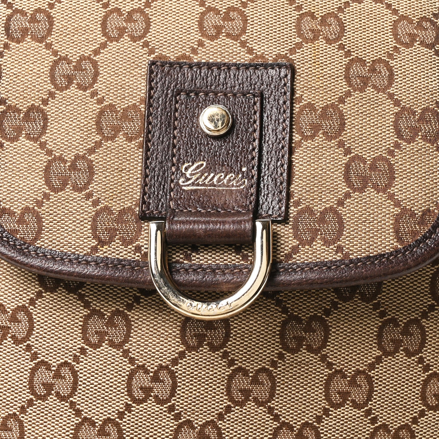 Gucci GG Monogram Flap Backpack Brown 8 of 10