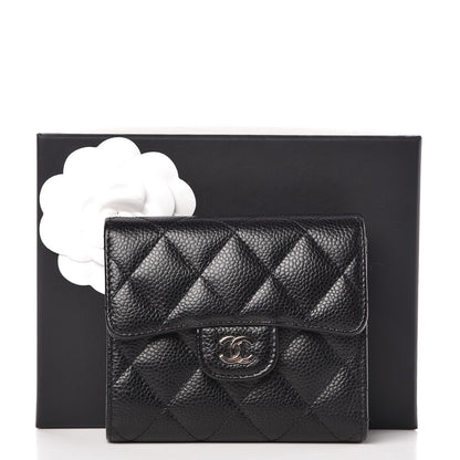 Chanel Caviar Quilted Compact Flap Wallet Black 9 of 9