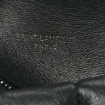Saint Laurent Lambskin Quilted Monogram Monochrome Medium Loulou Puffer Chain Satchel Black 6 of 12