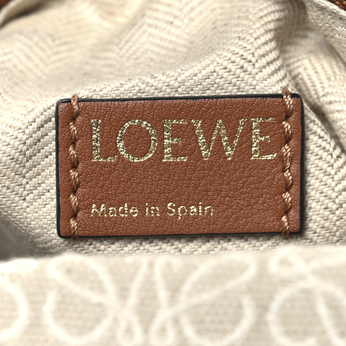 Jacquard Anagram Calfskin Small Cubi Bag Ecru Tan