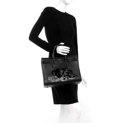 Saint Laurent Calfskin Love Patchwork Small Sac De Jour Black 3 of 10